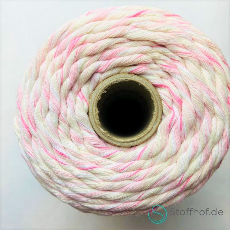Makramee Garn Verzwirnt 3-4mm Candy Mix